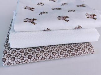 Fat quarter rose hvid - bundle med 3 stykker afstemt farver. Flotte stoffer