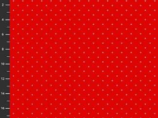 Rød bomuldsstof til patchwork, lyserød prik- fra Tula Pink. Fat quarter str. 55x50 cm. True Colors Tiny Dots watermelon