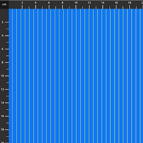 Blå med grøn strib stof fra Tula Pink fra kollektionen True Colors Tiny Stripes - Clarity er navnet på dette stof.
