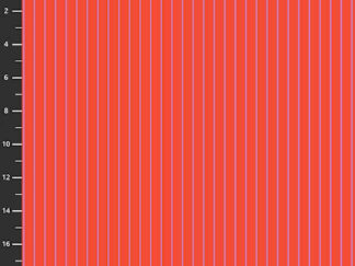 Tomatrød med lyslilla strib, stof fra Tula Pink - En kollektion der hedder True Colors Tiny Stripes - designet hedder Wildfire