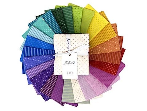 Samling af fat quarter fra kollektionen True Colors Tiny -Tula pink -fatquarter